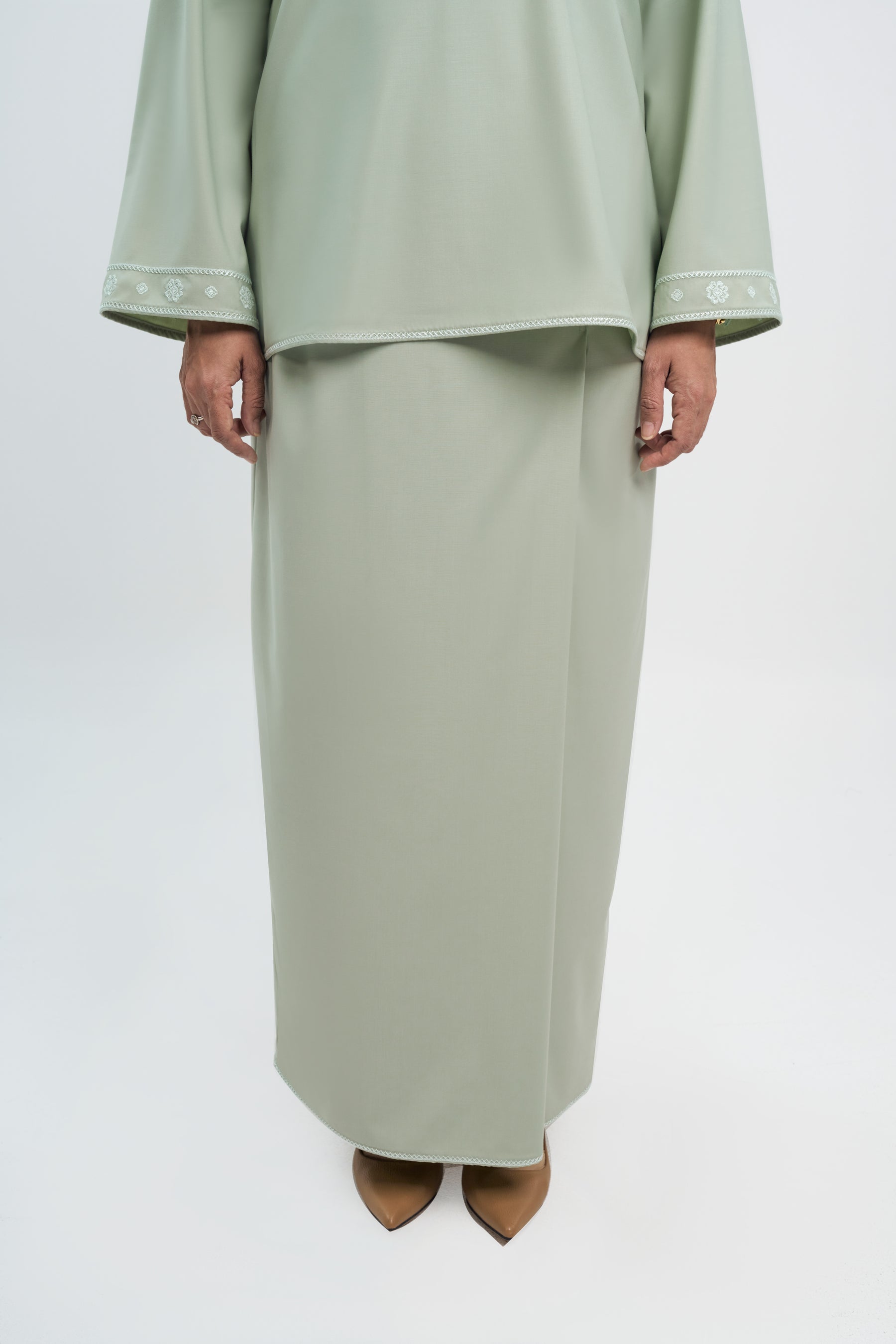 Patawali Baju Kurung - Mint Green