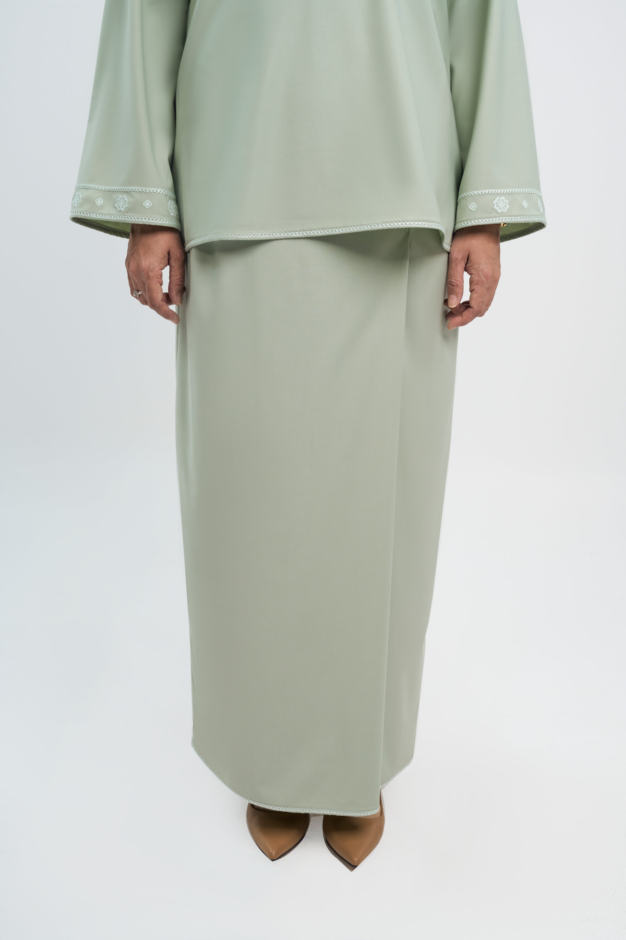 Patawali Baju Kurung - Mint Green