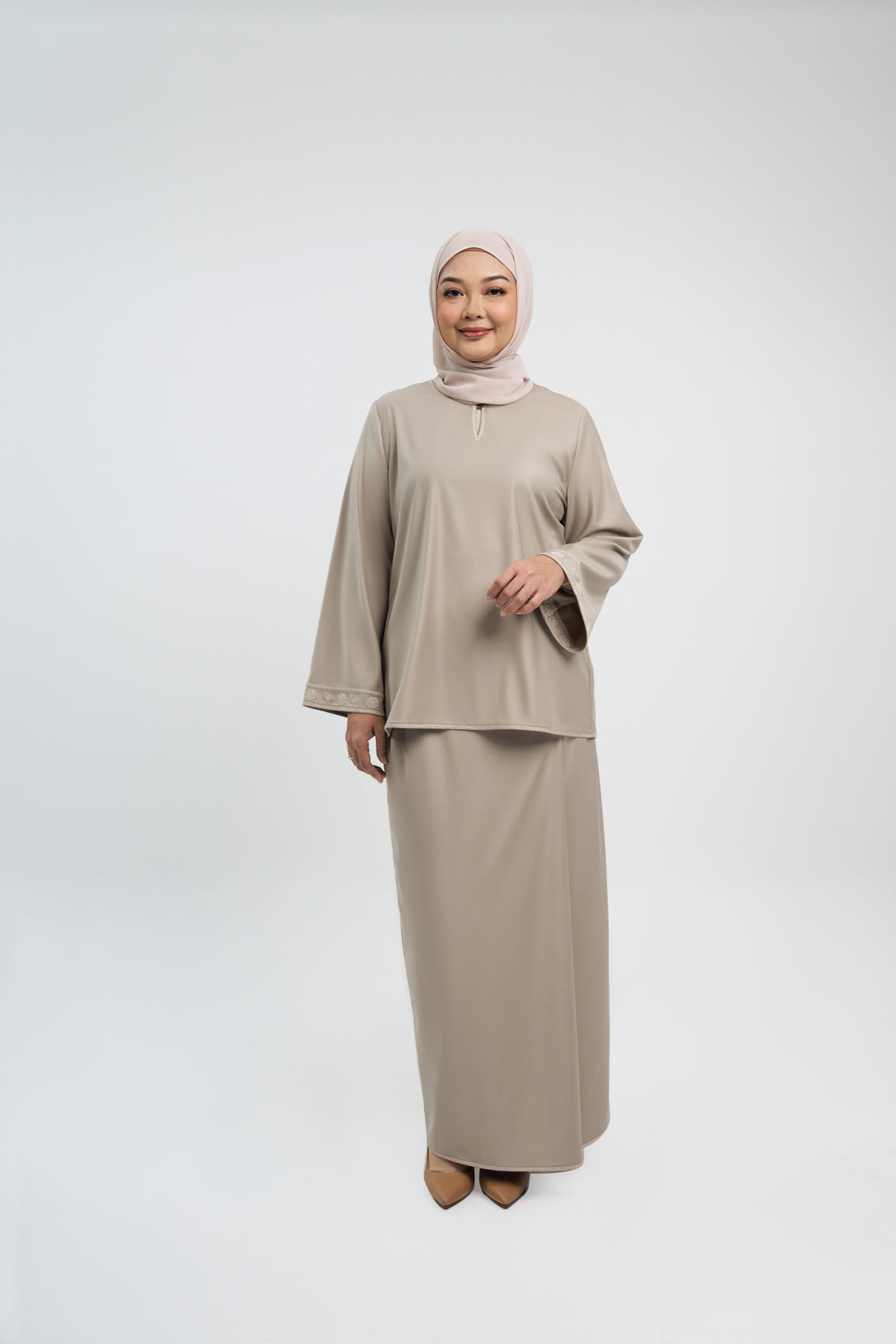 Patawali Baju Kurung - Light Olive