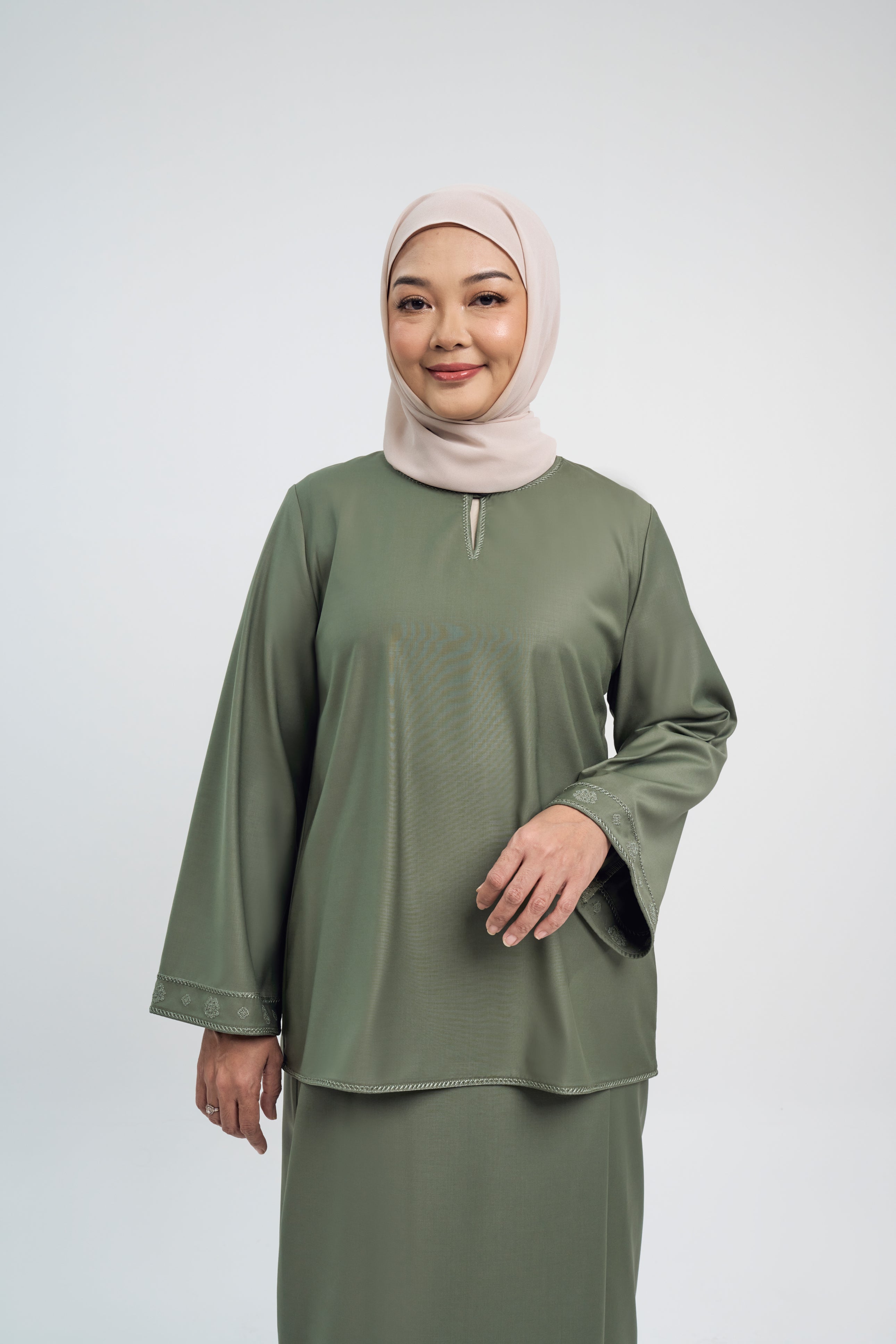 Patawali Baju Kurung - Pickle Green