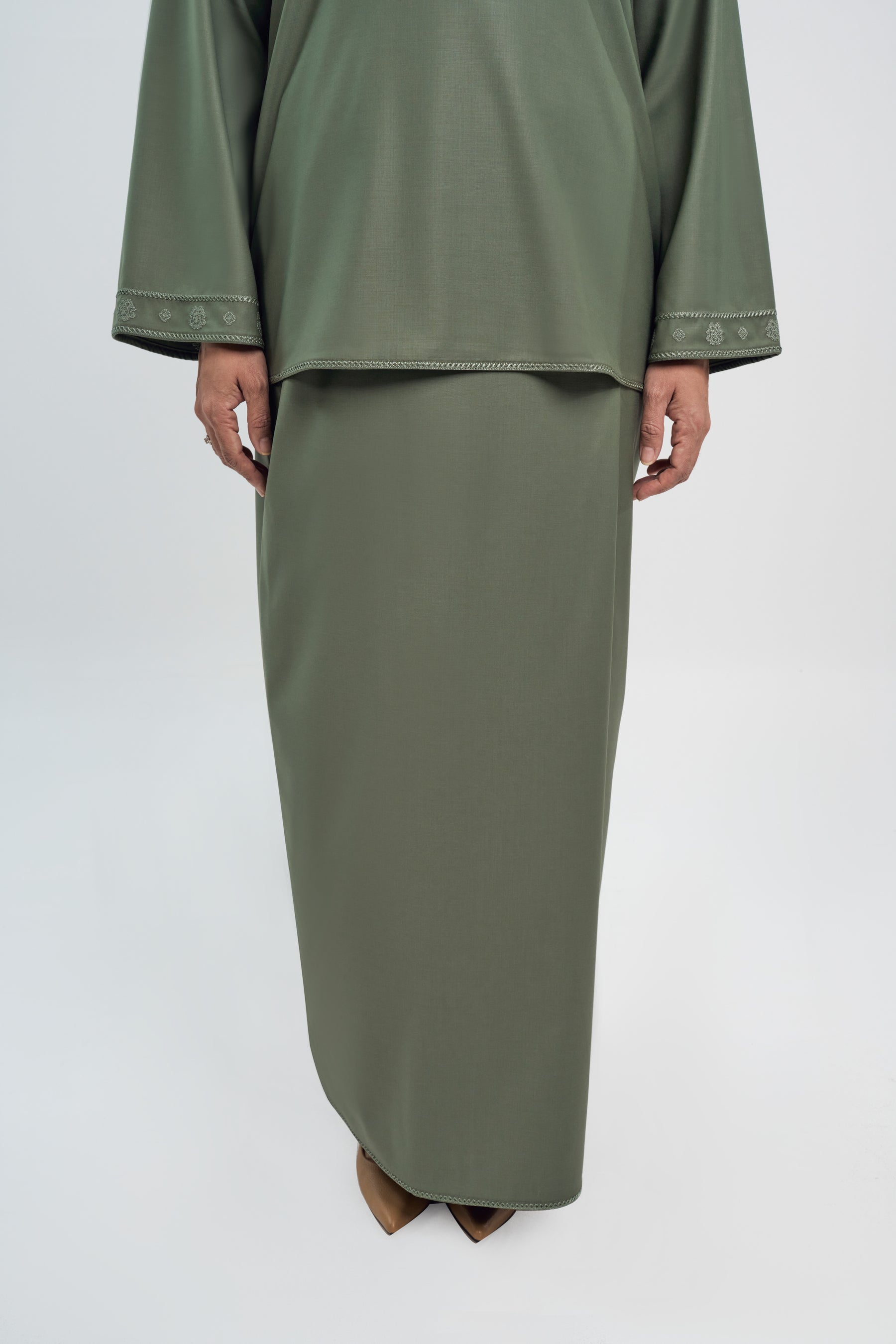 Patawali Baju Kurung - Pickle Green