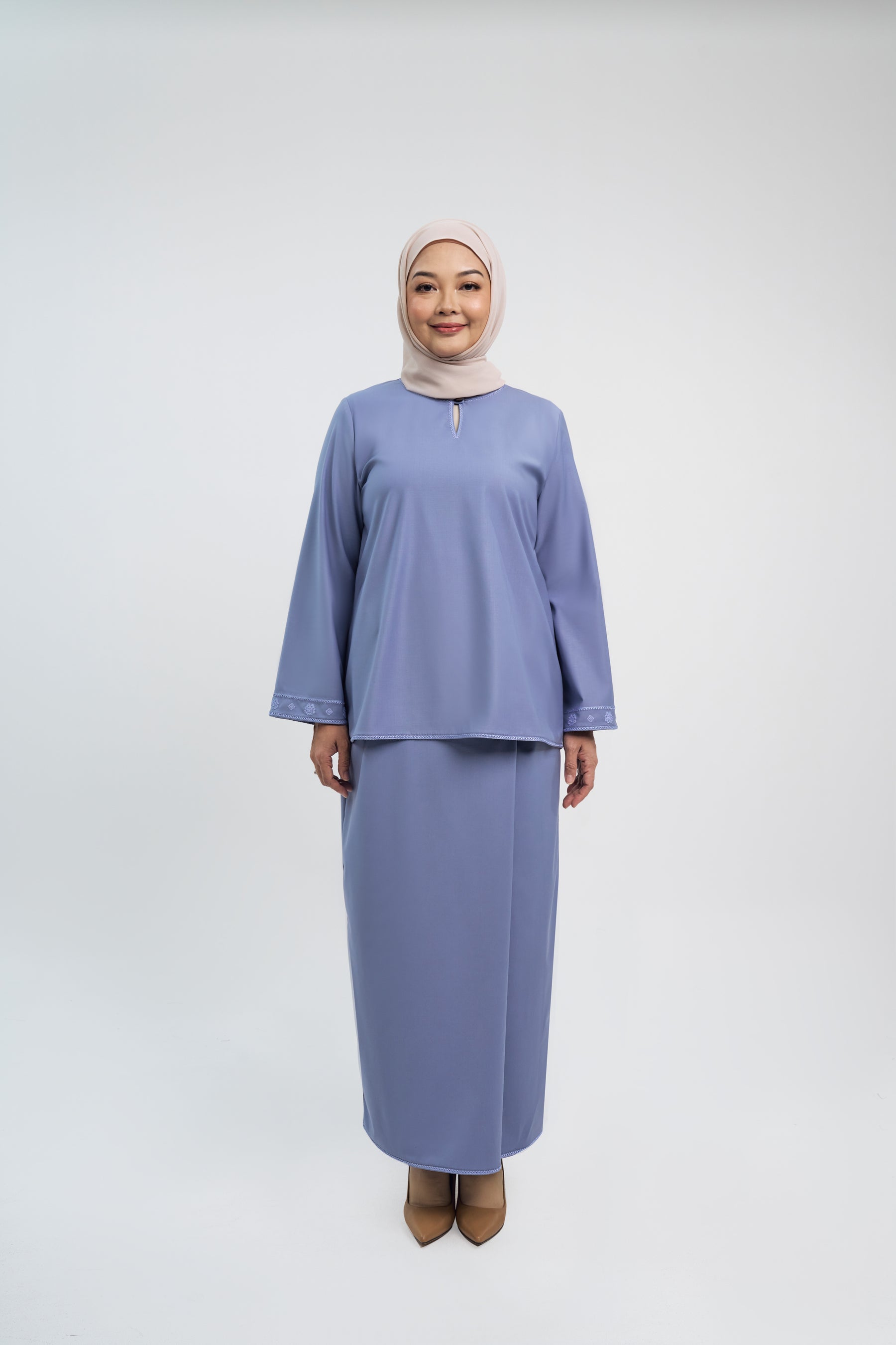 Patawali Baju Kurung - Stone Blue