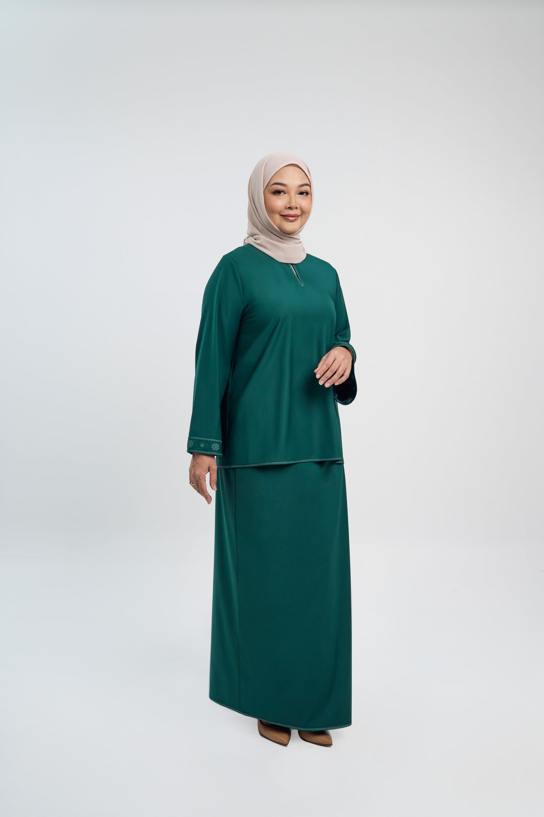 Patawali Baju Kurung - Emerald Green
