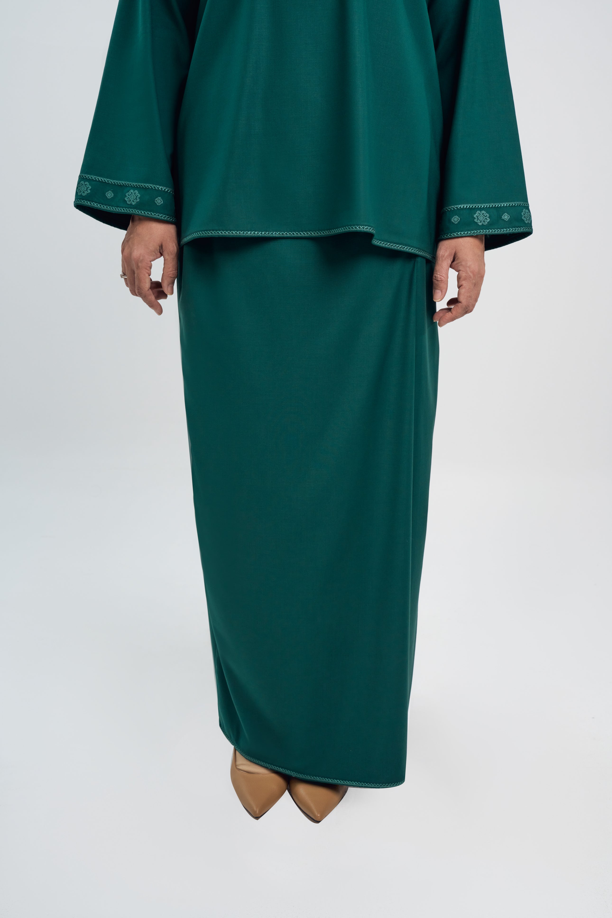 Patawali Baju Kurung - Emerald Green