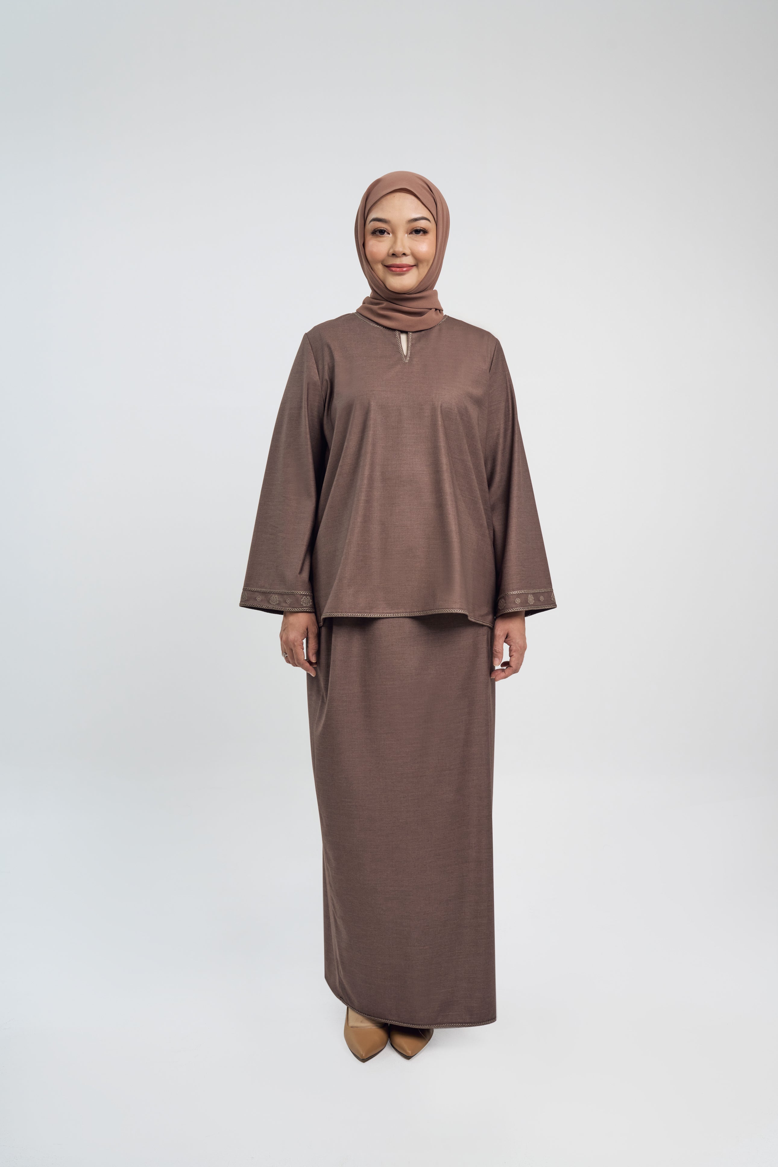 Patawali Baju Kurung - Espresso