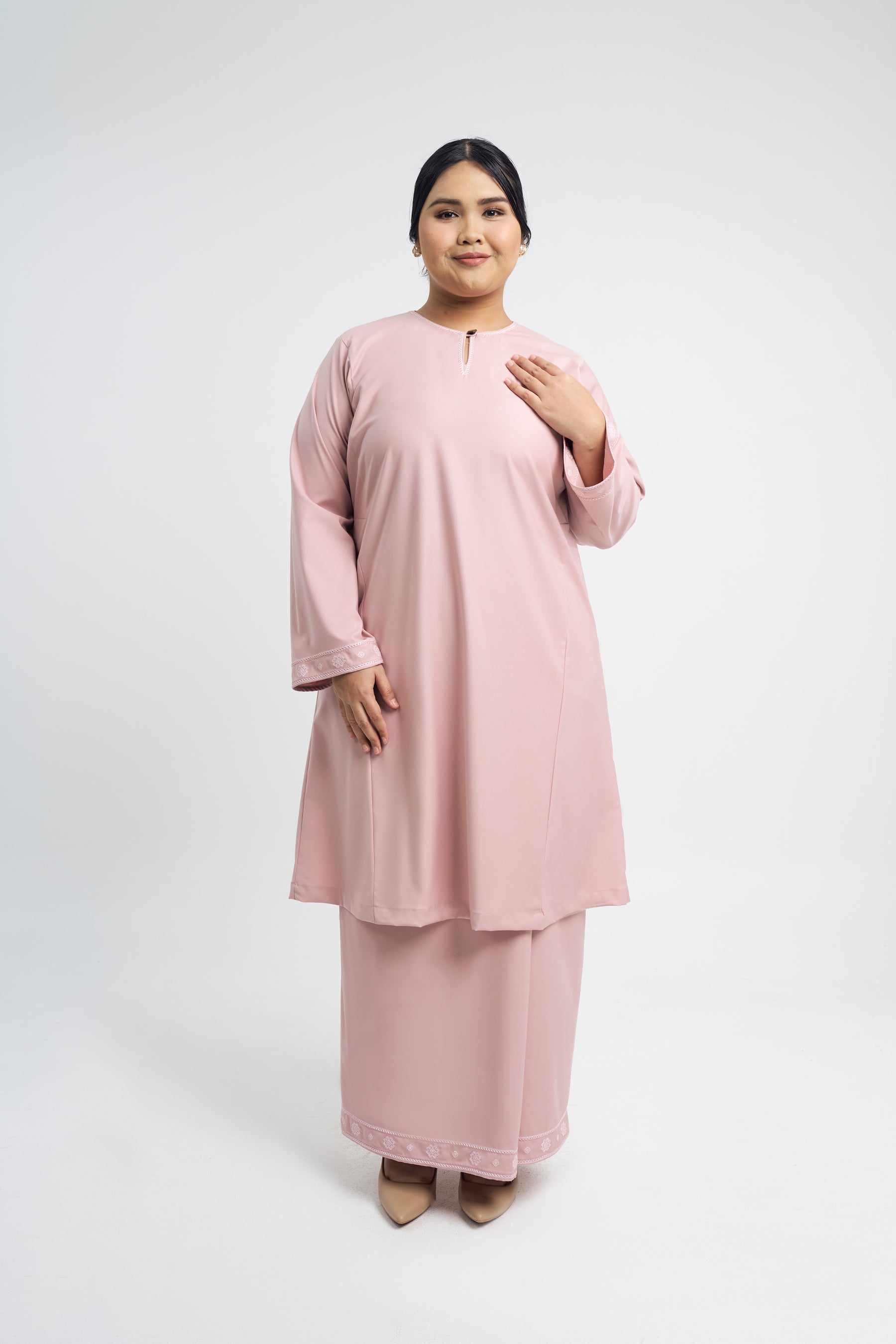 Patawali Baju Kurung Riau - Soft Pink