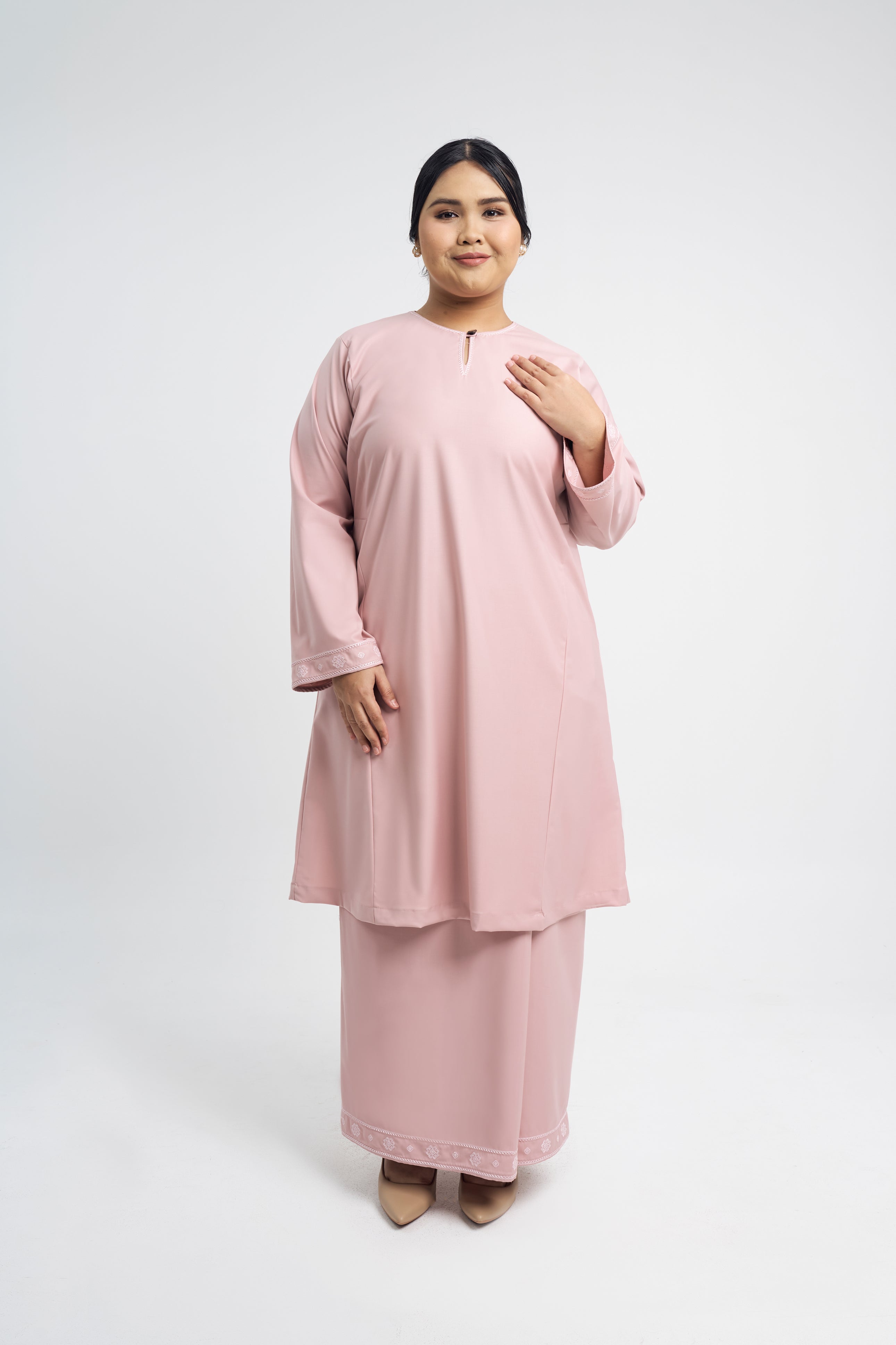 Patawali Baju Kurung Riau - Soft Pink