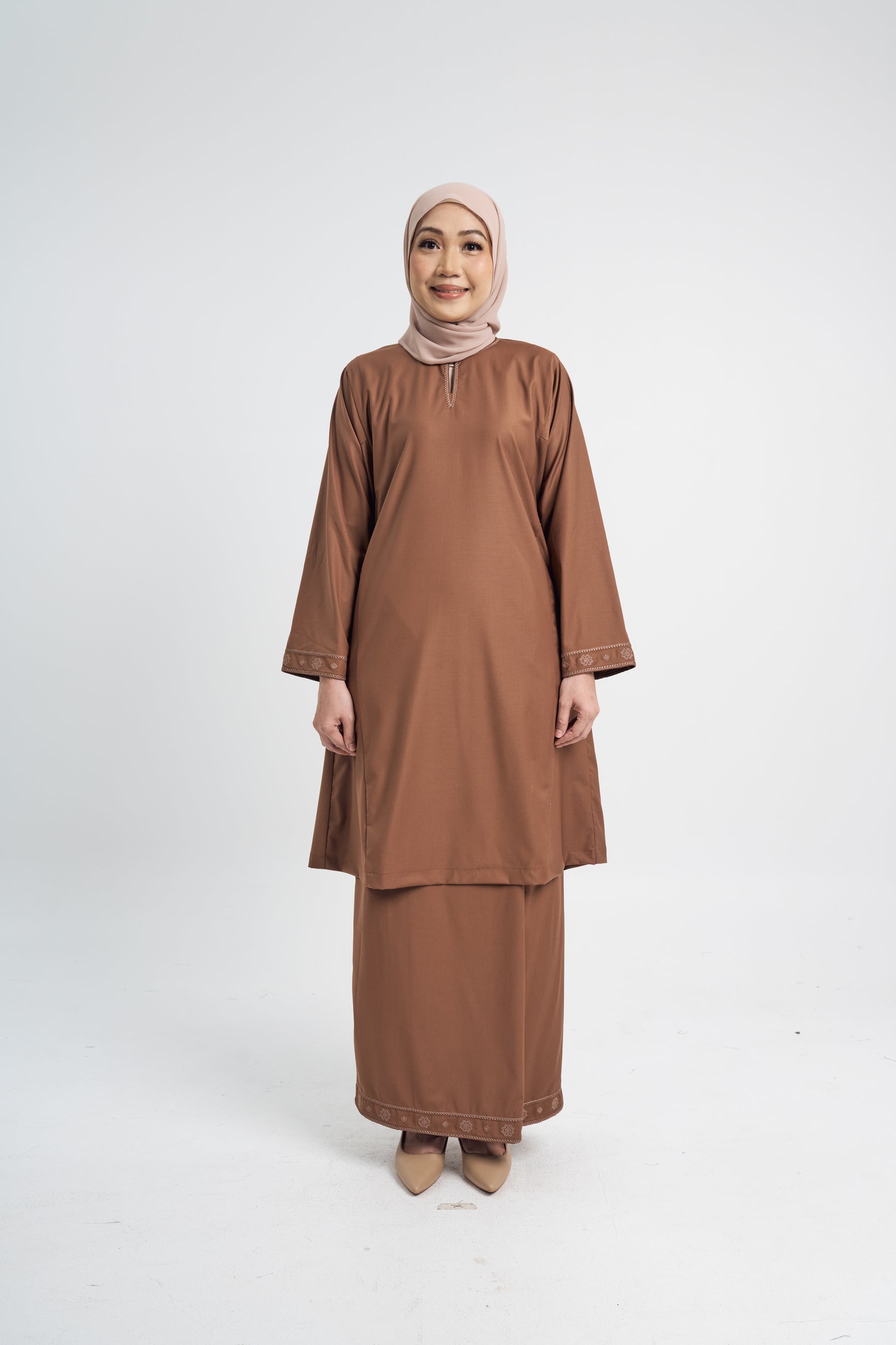 Patawali Baju Kurung Riau - Coffee Brown