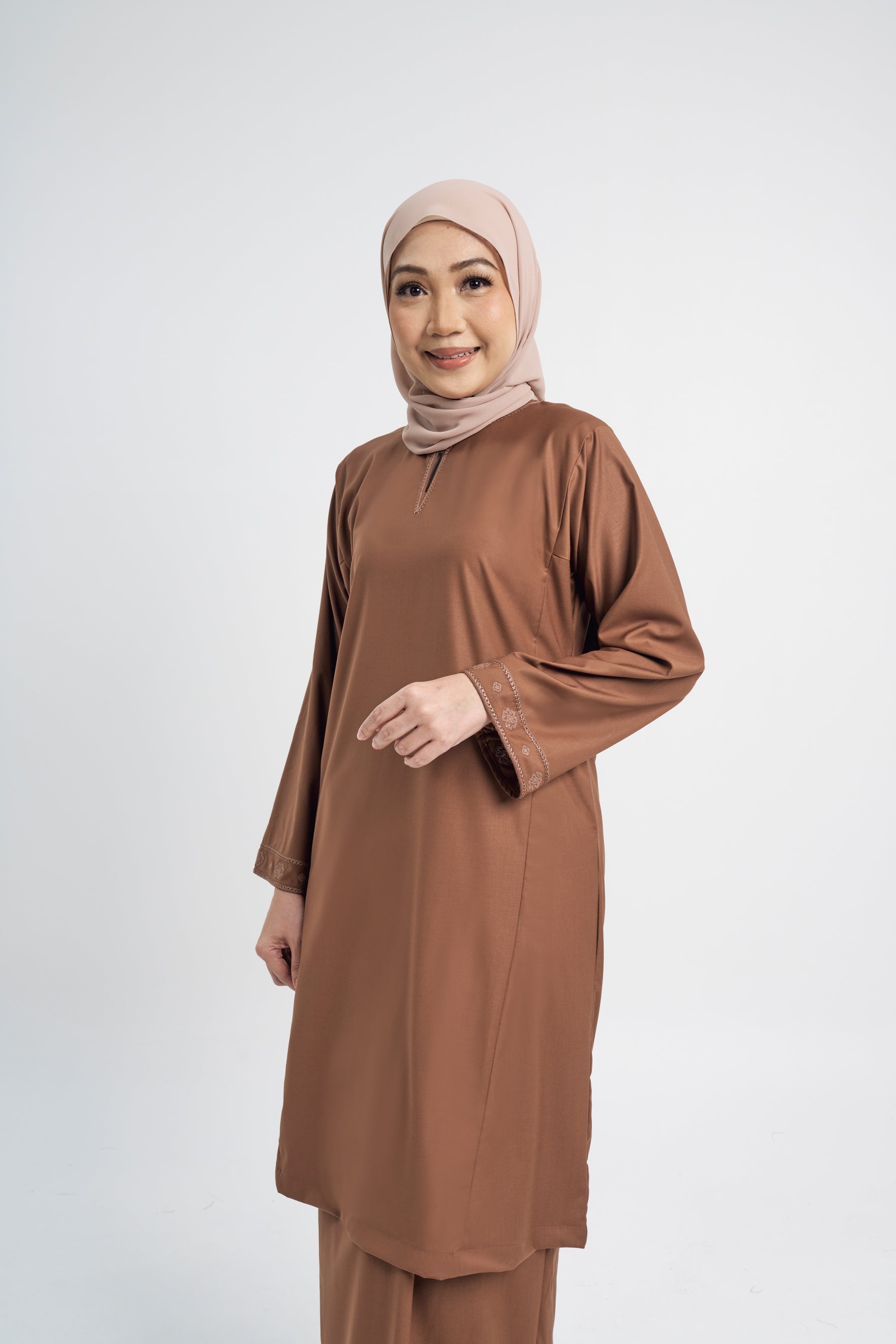 Patawali Baju Kurung Riau - Coffee Brown