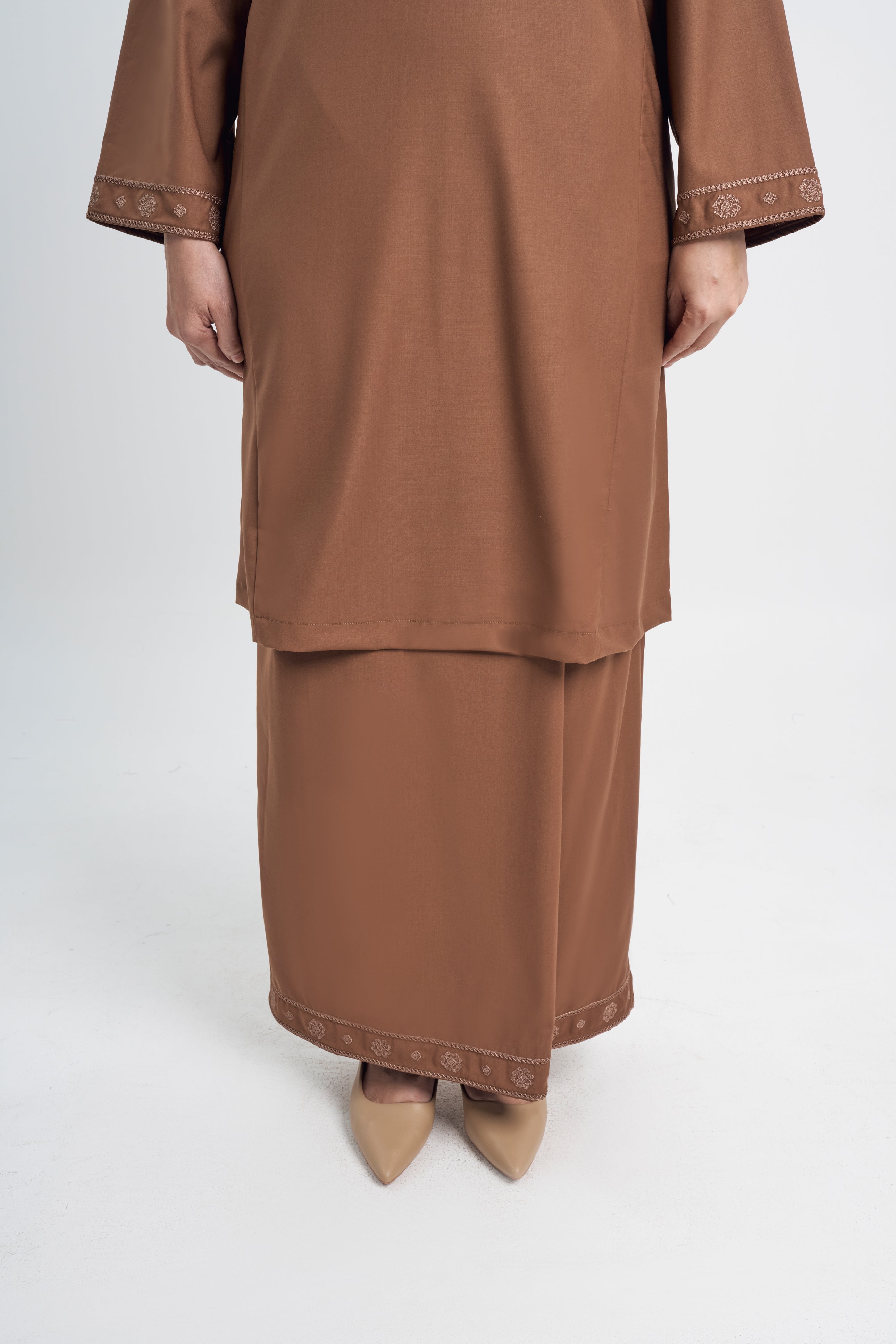 Patawali Baju Kurung Riau - Coffee Brown