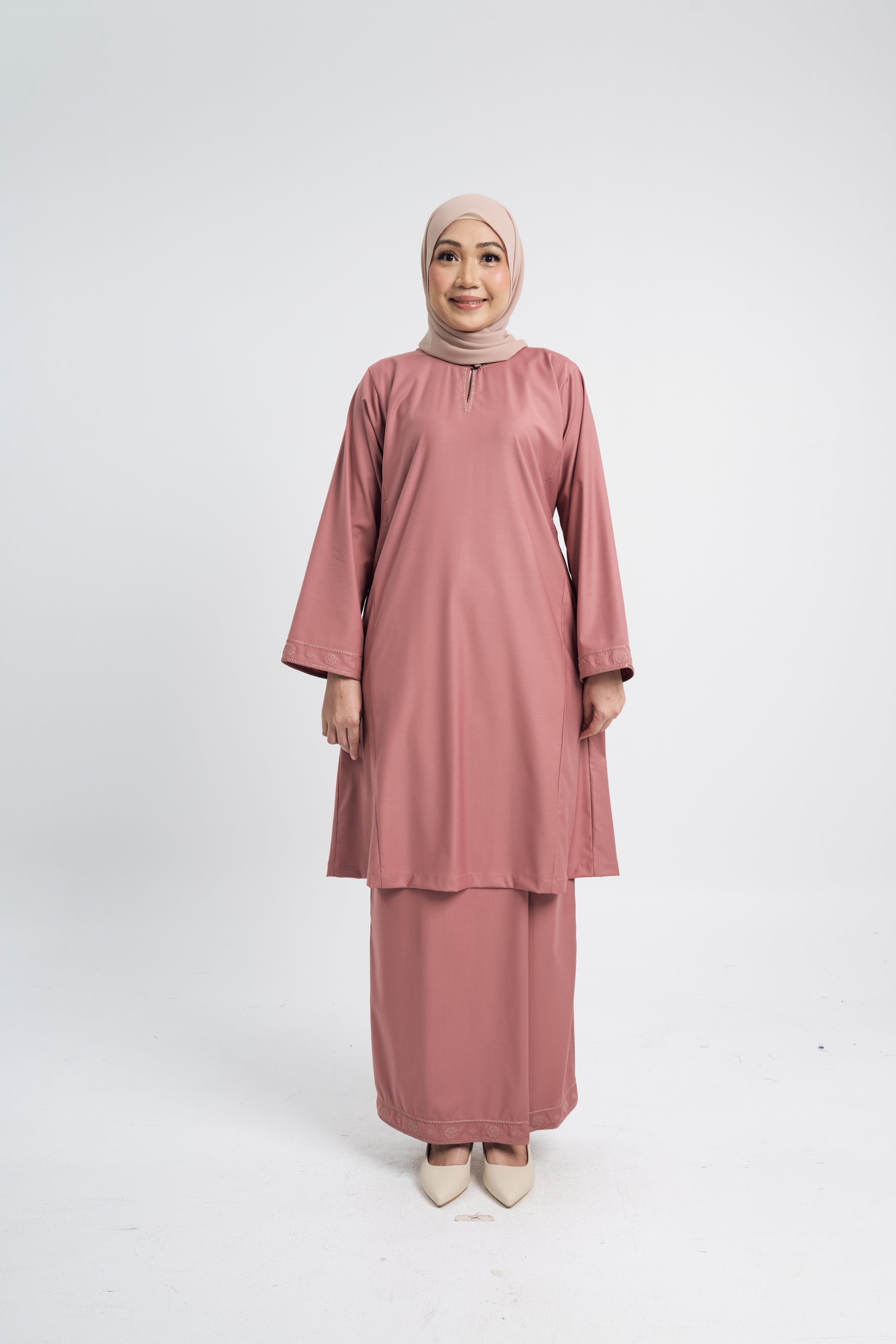 Patawali Baju Kurung Riau - Smokey Pink