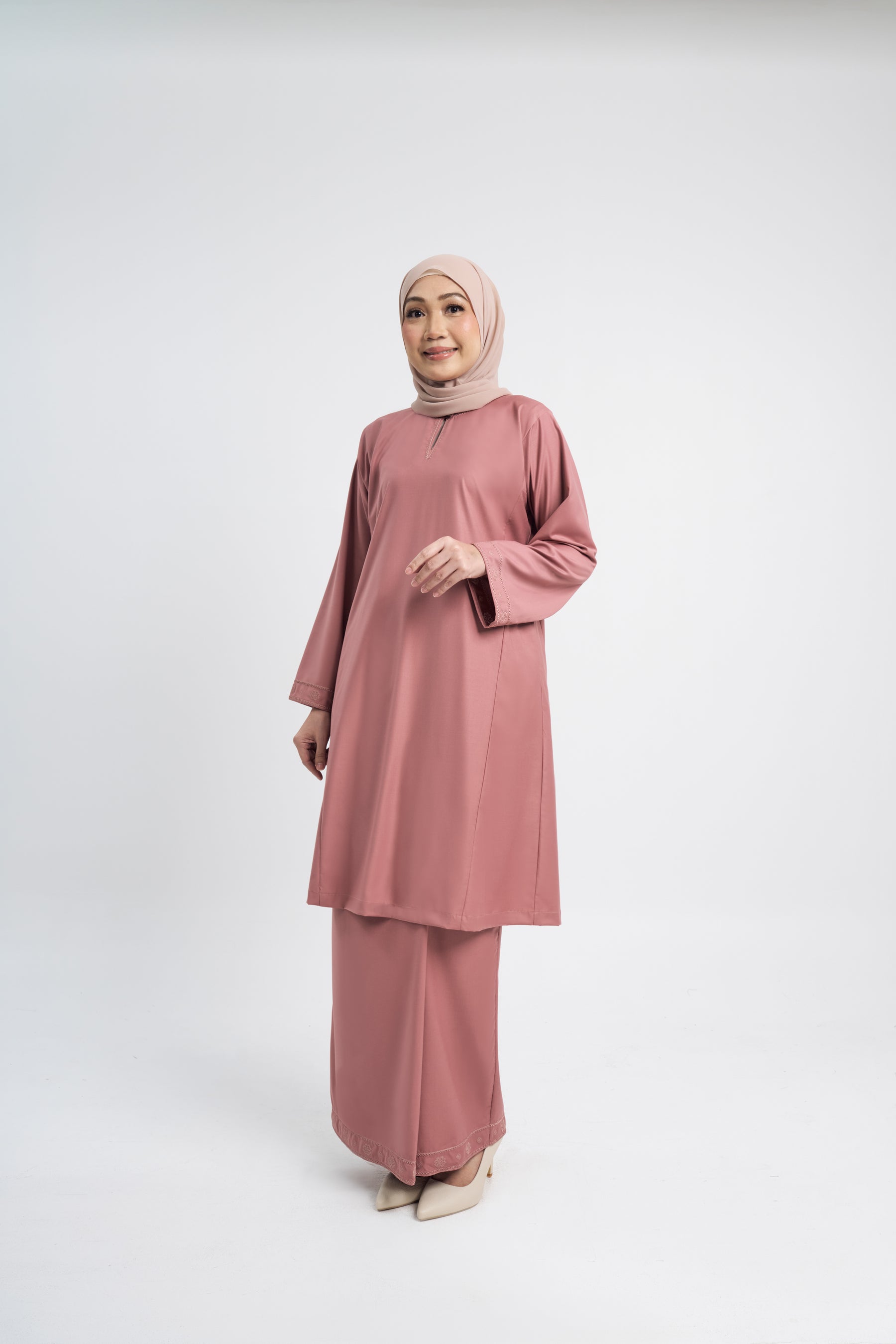 Patawali Baju Kurung Riau - Smokey Pink