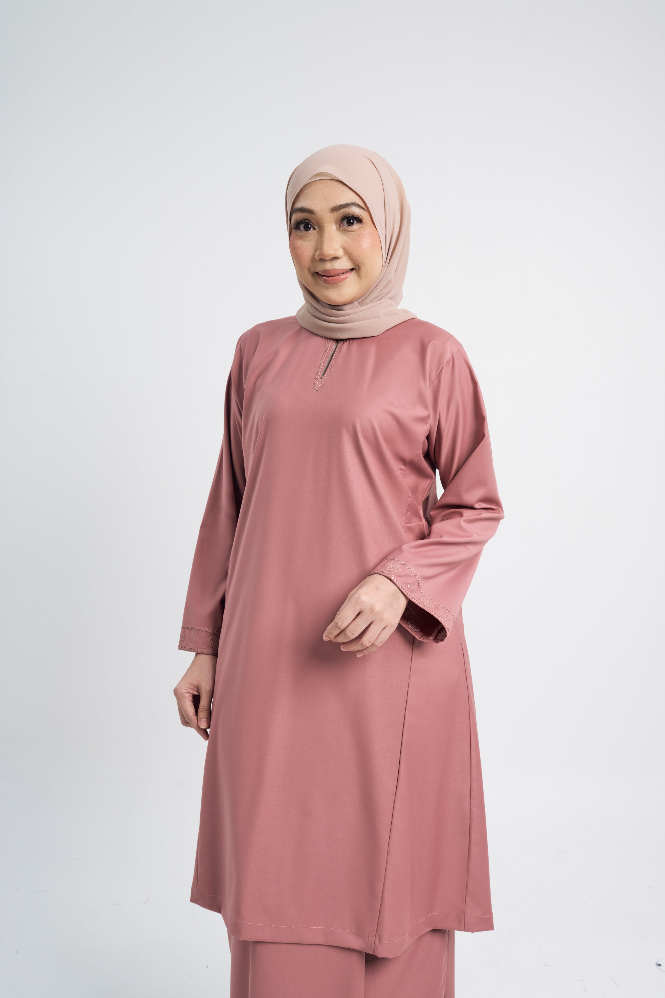 Patawali Baju Kurung Riau - Smokey Pink