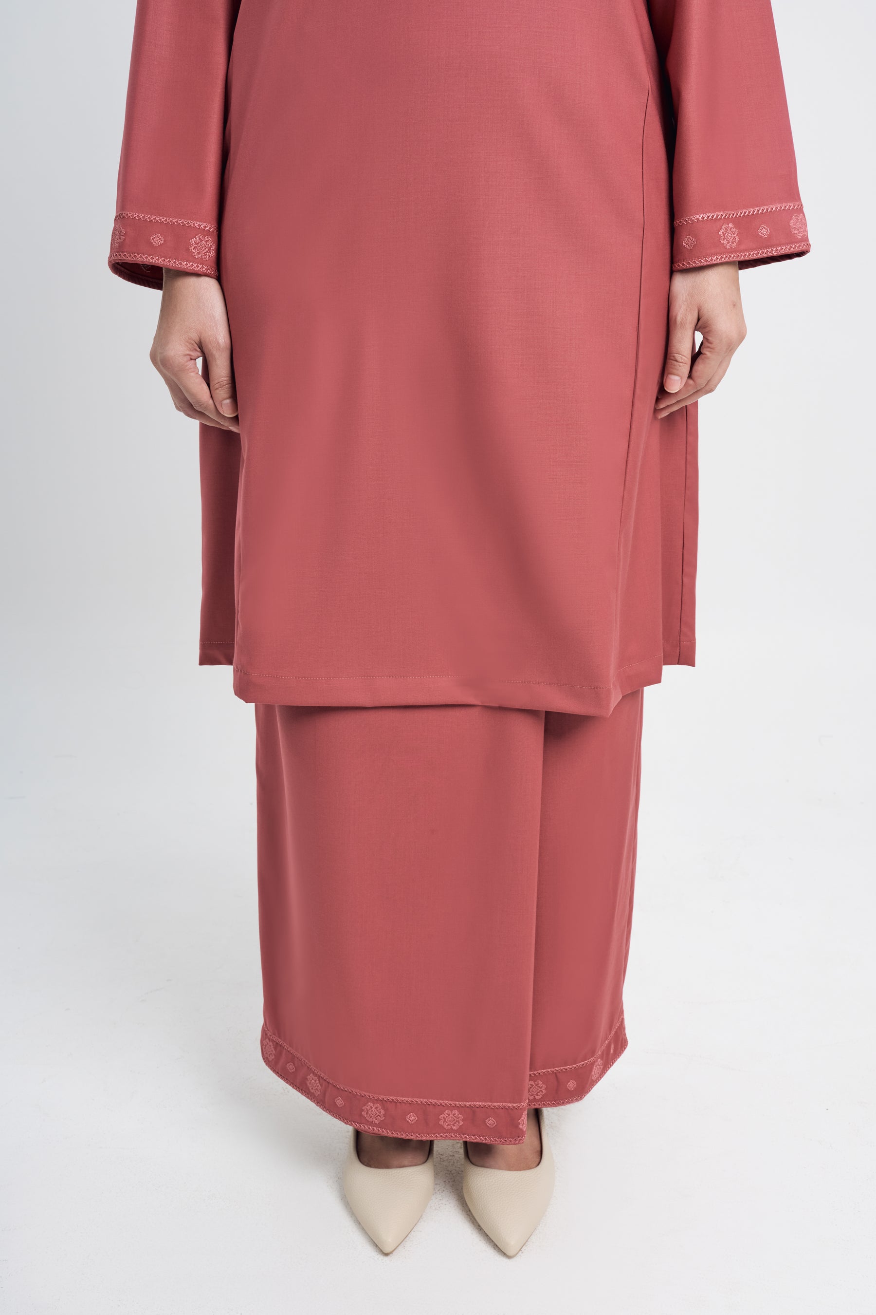 Patawali Baju Kurung Riau - Dark Rose