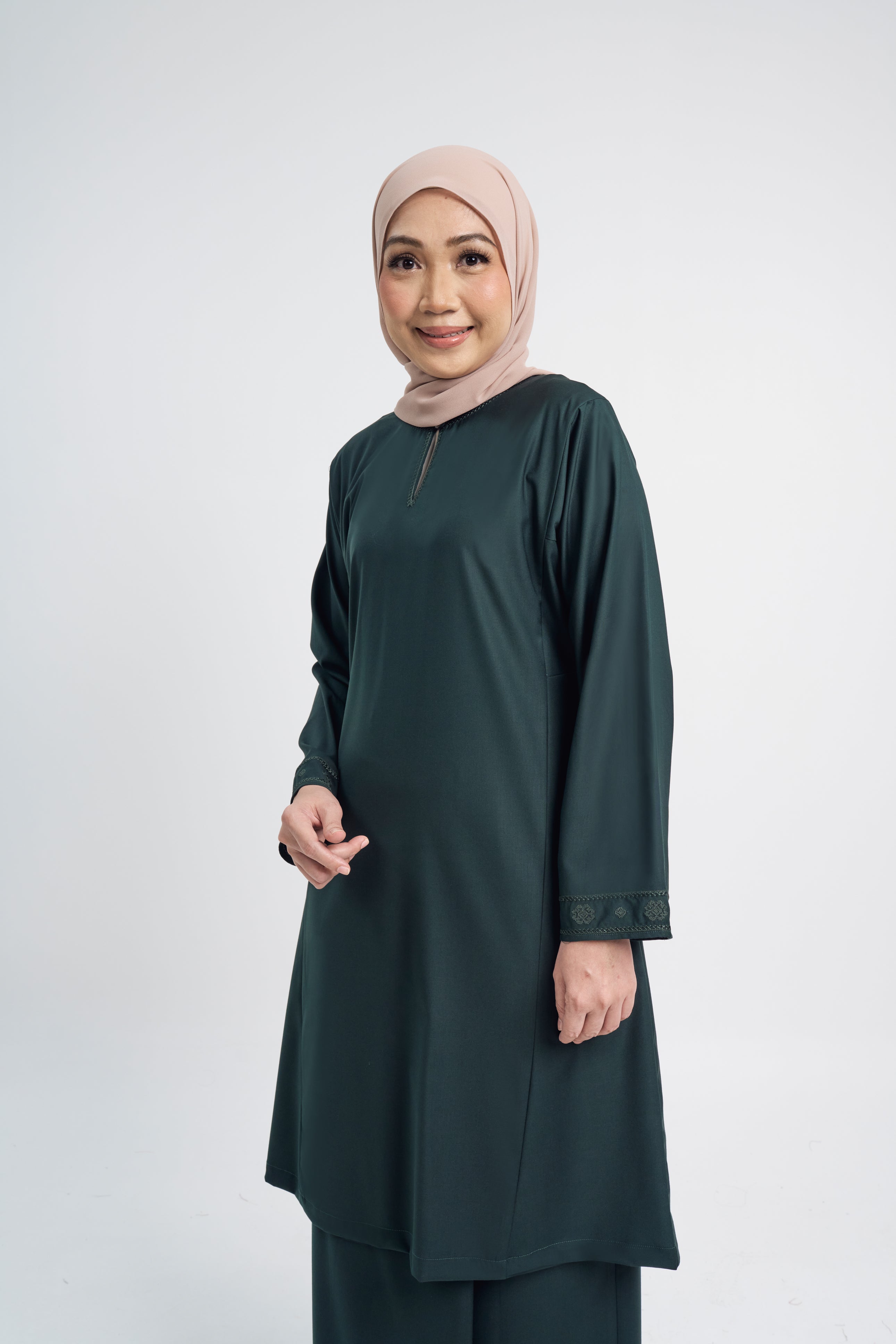 Patawali Baju Kurung Riau - Deep Green