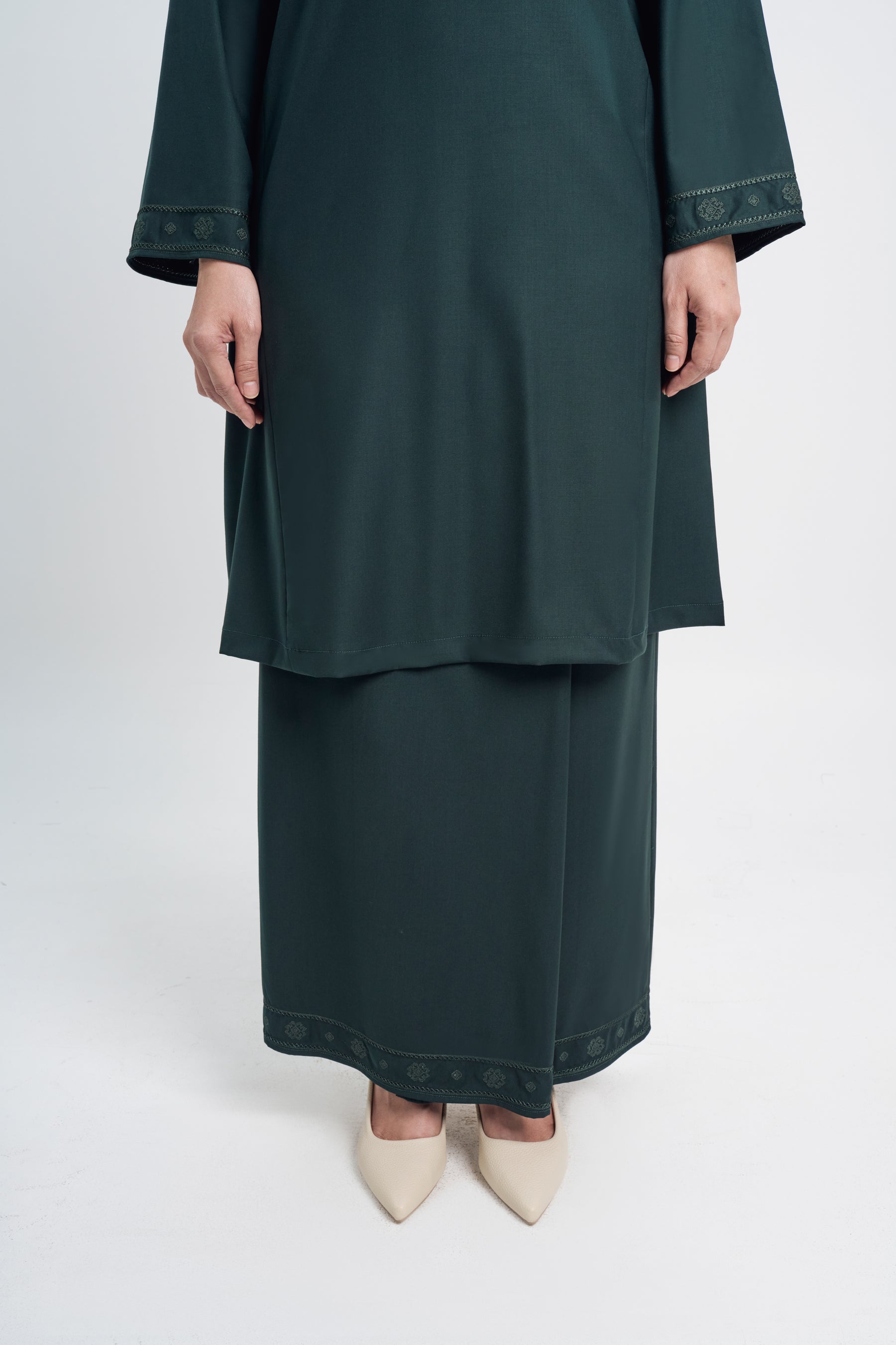 Patawali Baju Kurung Riau - Deep Green