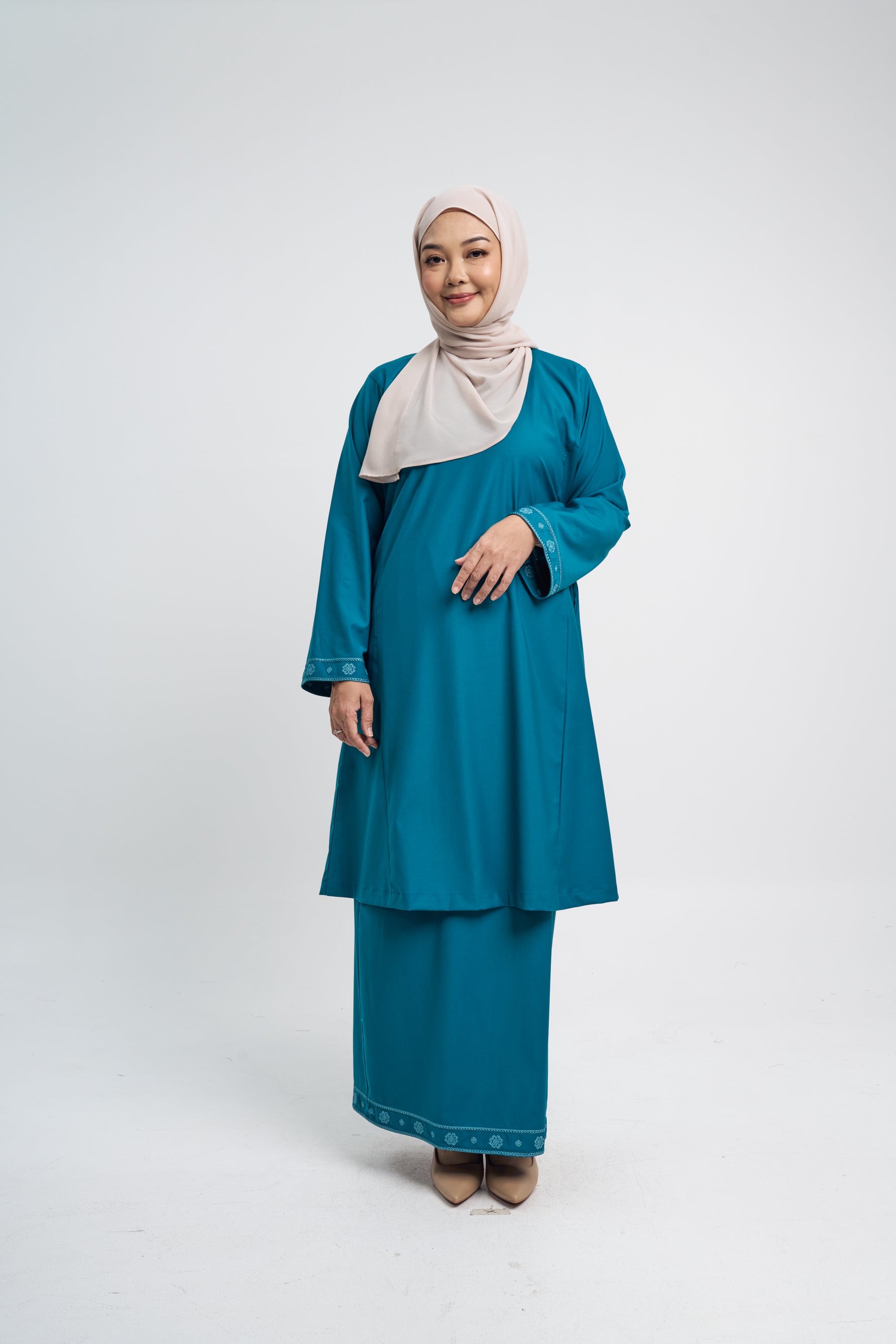 Patawali Baju Kurung Riau - Turquoise