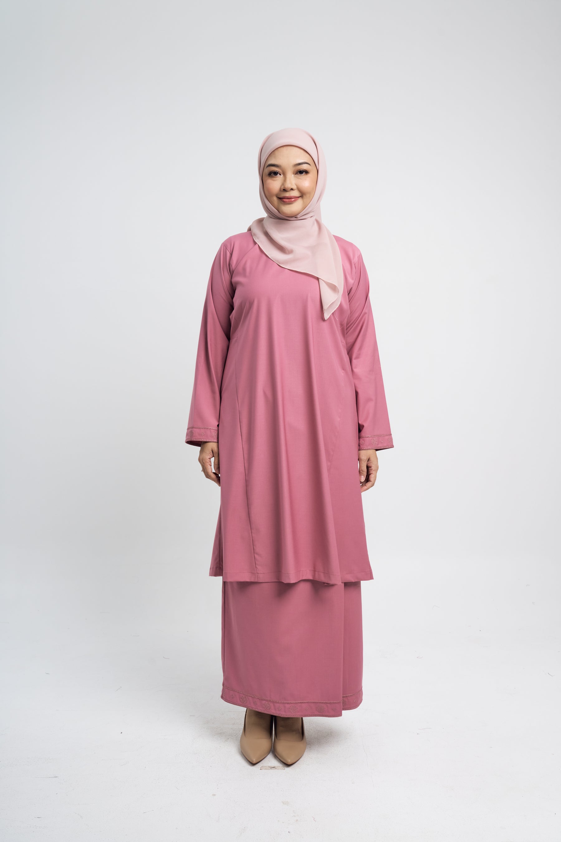 Patawali Baju Kurung Riau - Pink Belacan