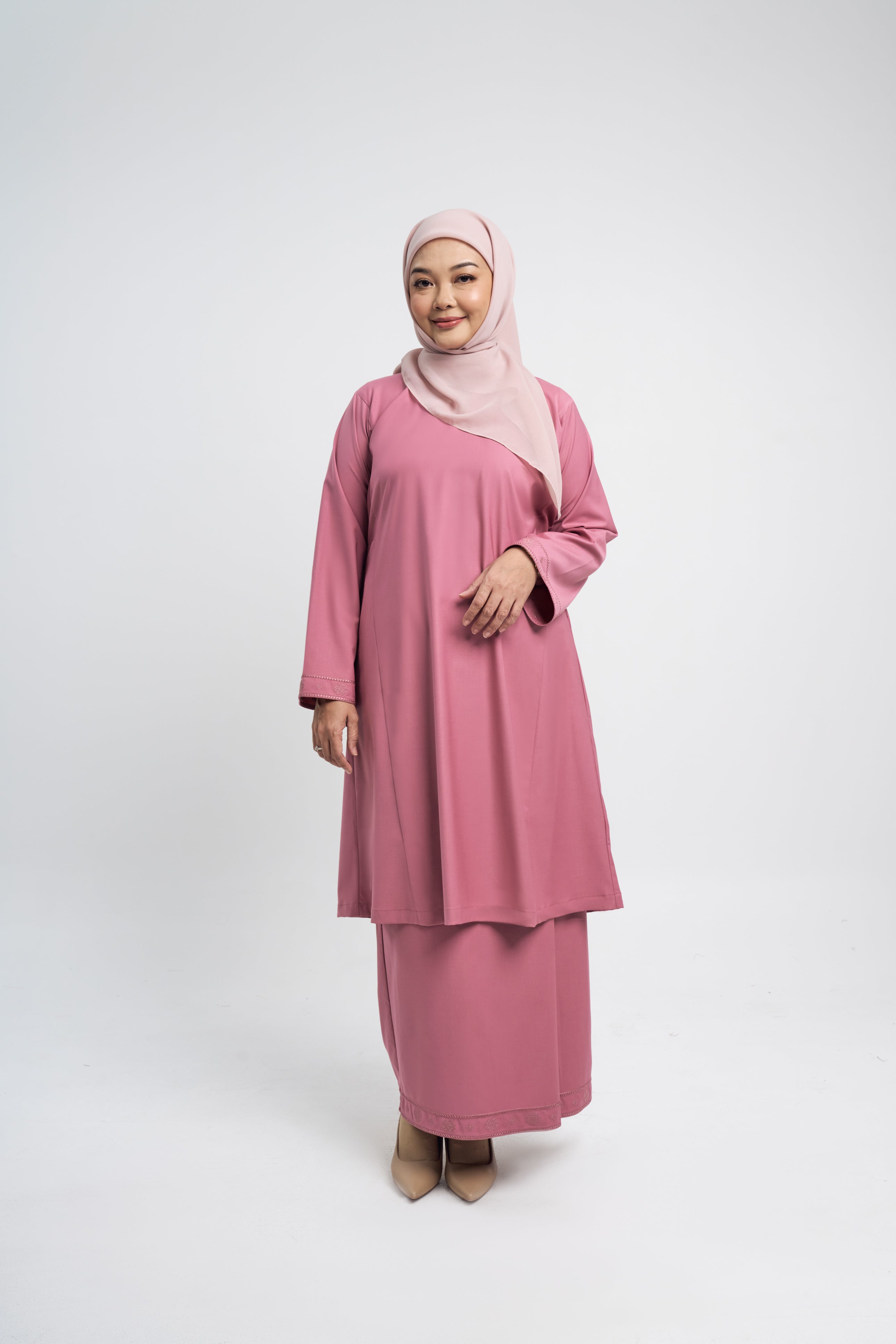 Patawali Baju Kurung Riau - Pink Belacan