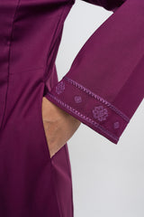 Patawali Baju Kurung Riau - Purple Manggis