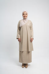 Patawali Baju Kurung Riau - Light Khaki