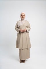 Patawali Baju Kurung Riau - Light Khaki