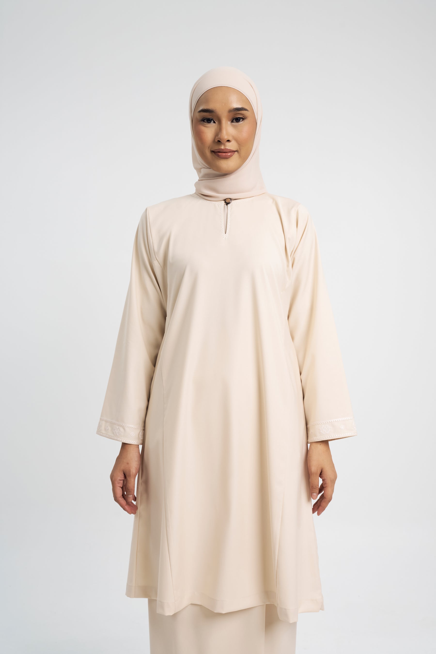 Patawali Baju Kurung Riau - Ecru Beige