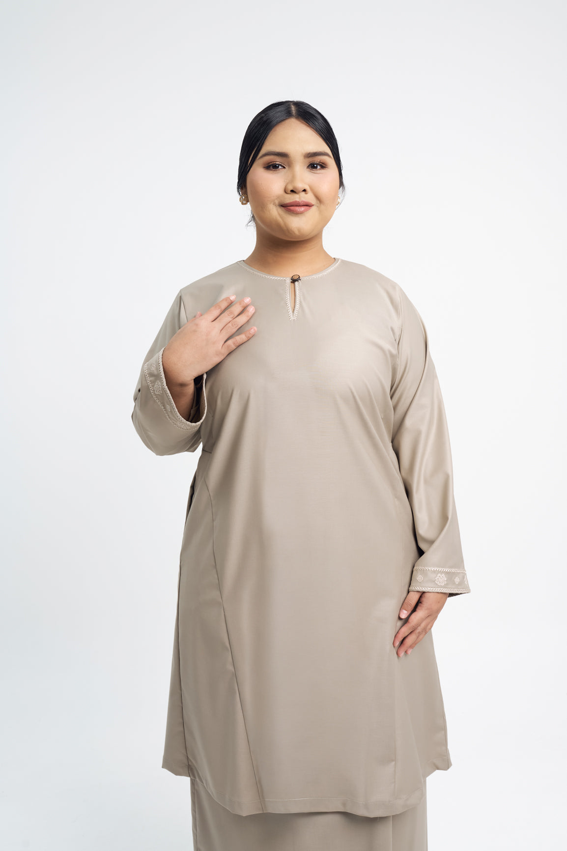 Patawali Baju Kurung Riau - Light Olive