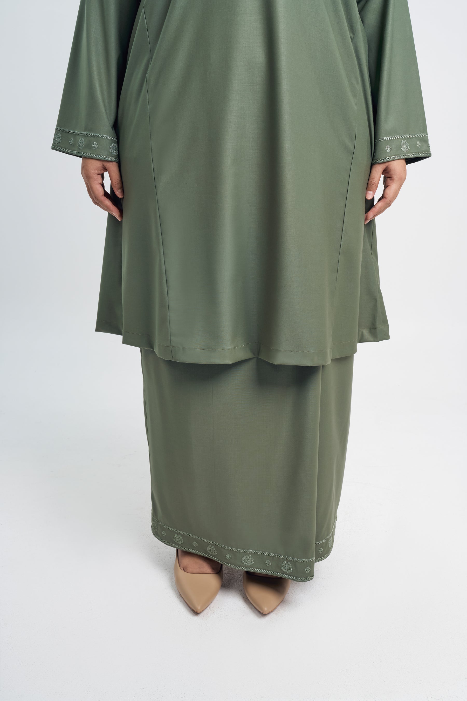 Patawali Baju Kurung Riau - Pickle Green