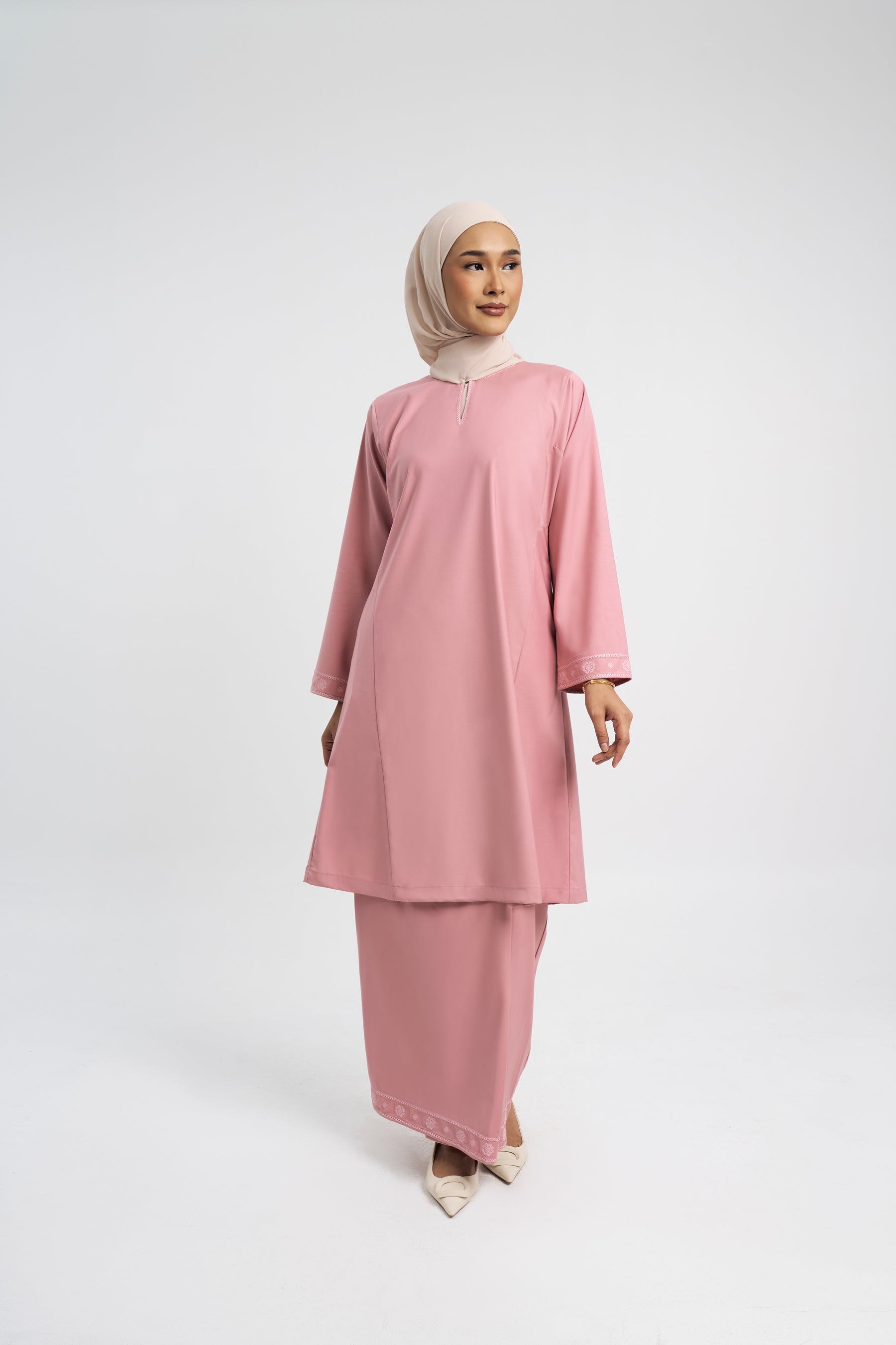 Patawali Baju Kurung Riau - Dusty Pink