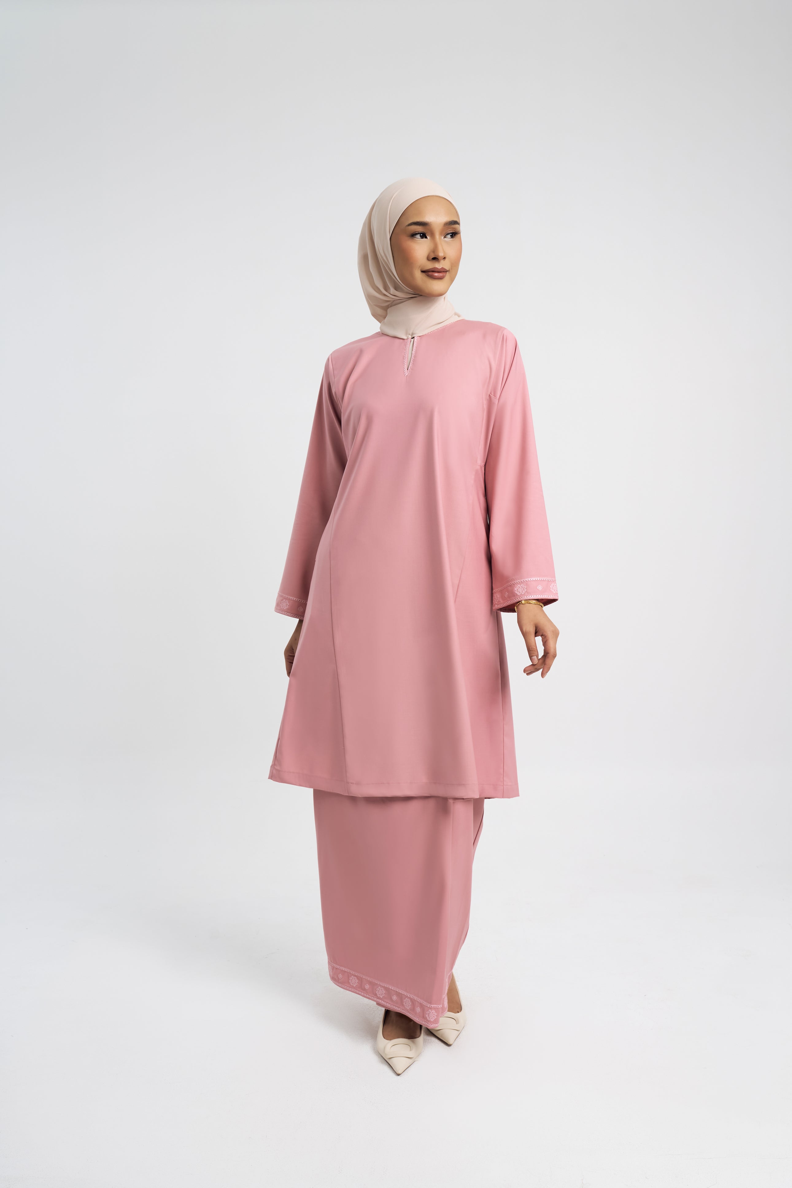 Patawali Baju Kurung Riau - Dusty Pink
