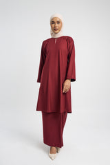 Patawali Baju Kurung Riau - Mahogany Red