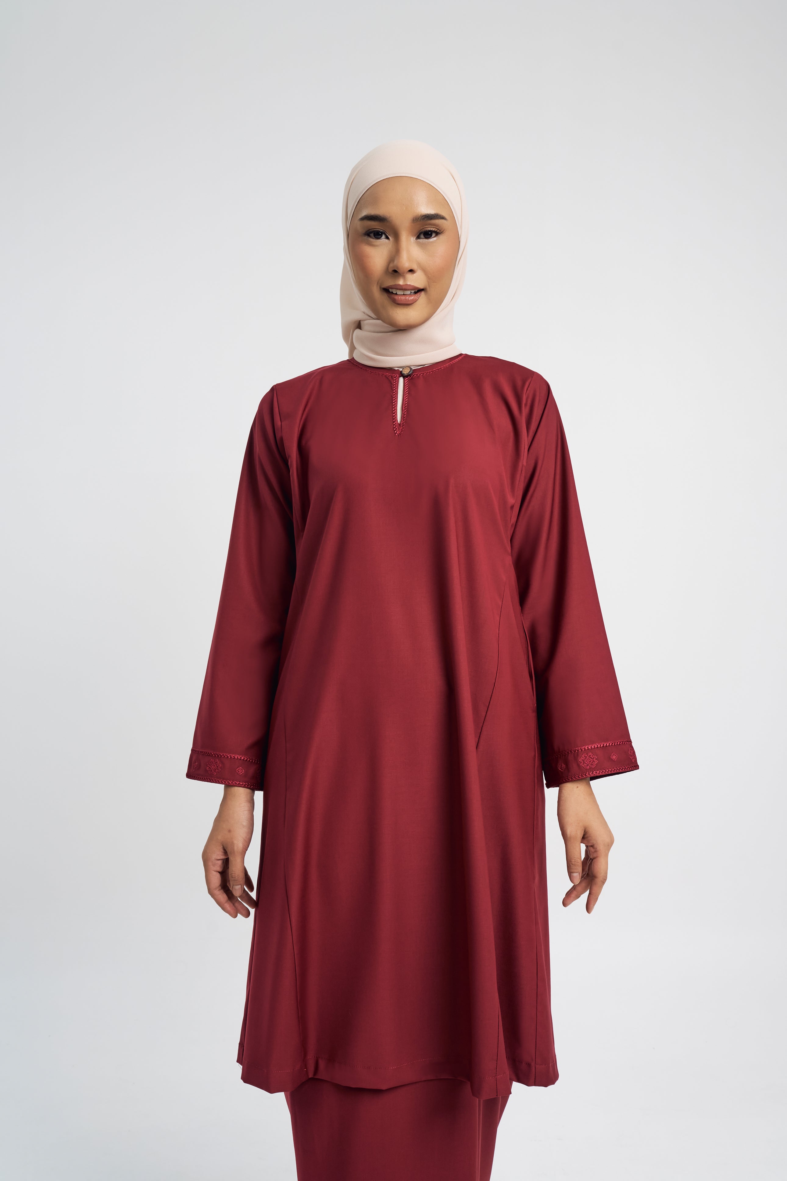 Patawali Baju Kurung Riau - Mahogany Red