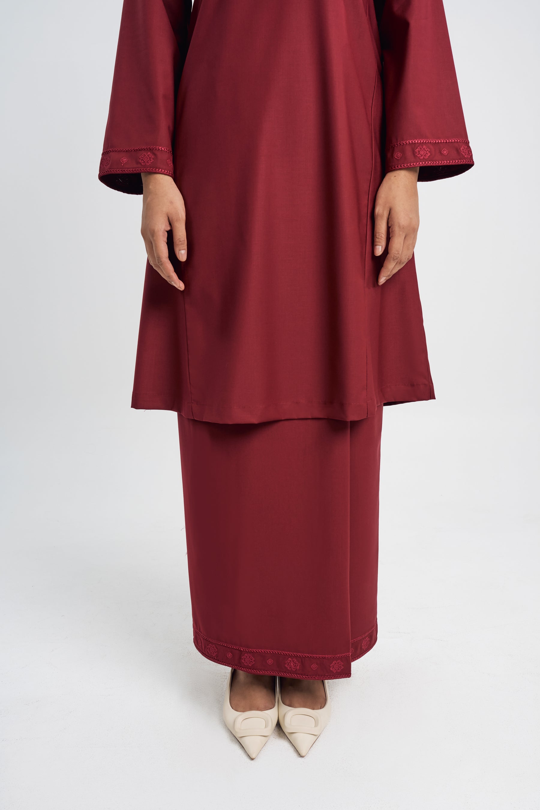 Patawali Baju Kurung Riau - Mahogany Red