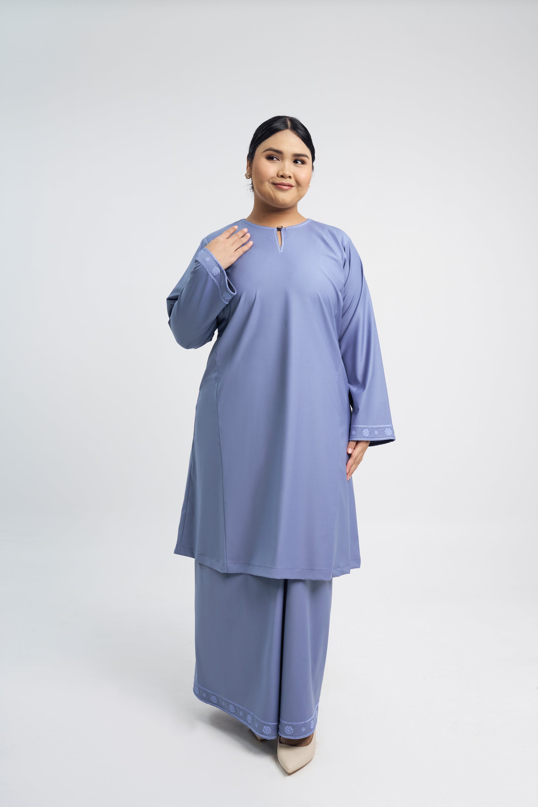 Patawali Baju Kurung Riau - Stone Blue