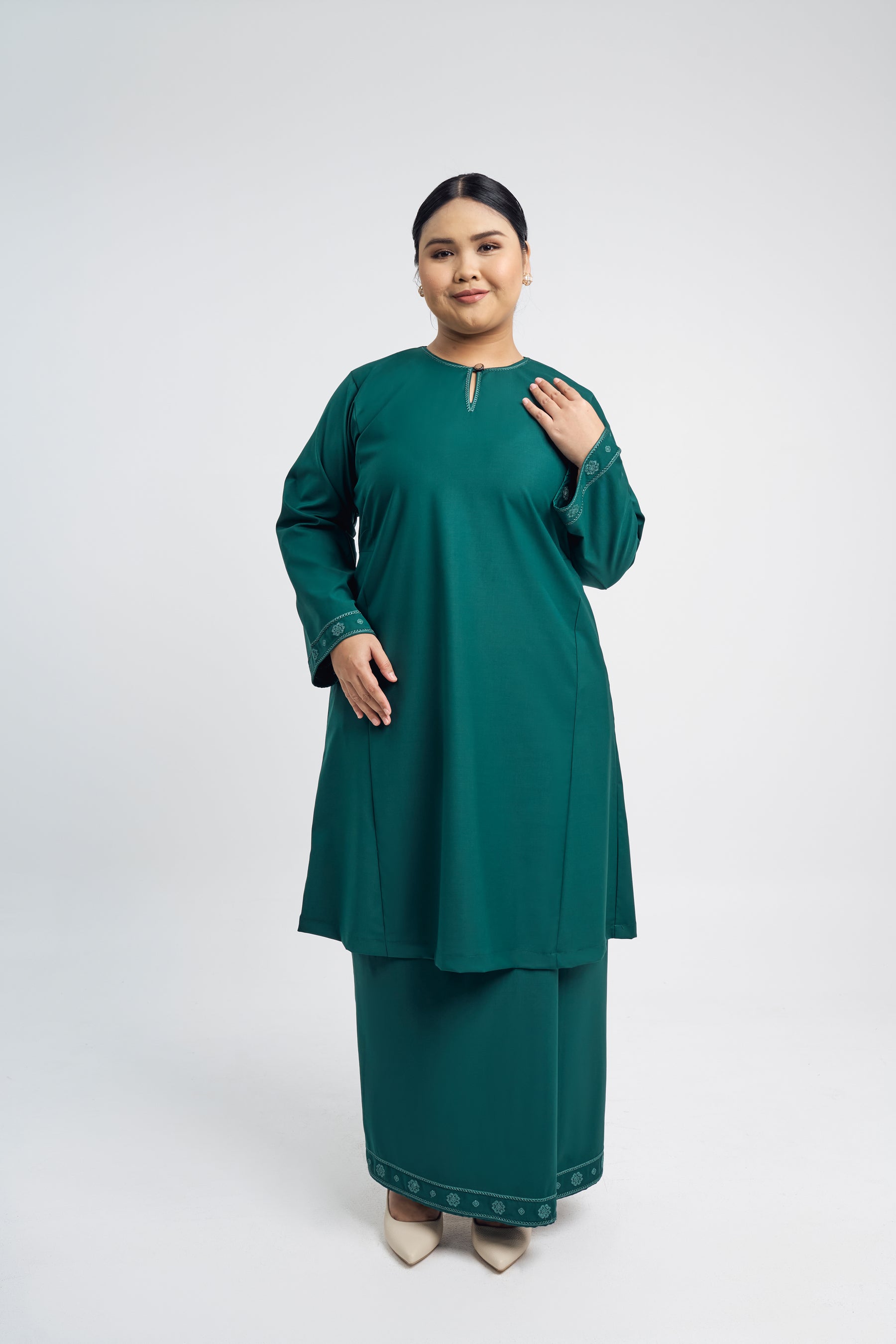 Patawali Baju Kurung Riau - Emerald Green