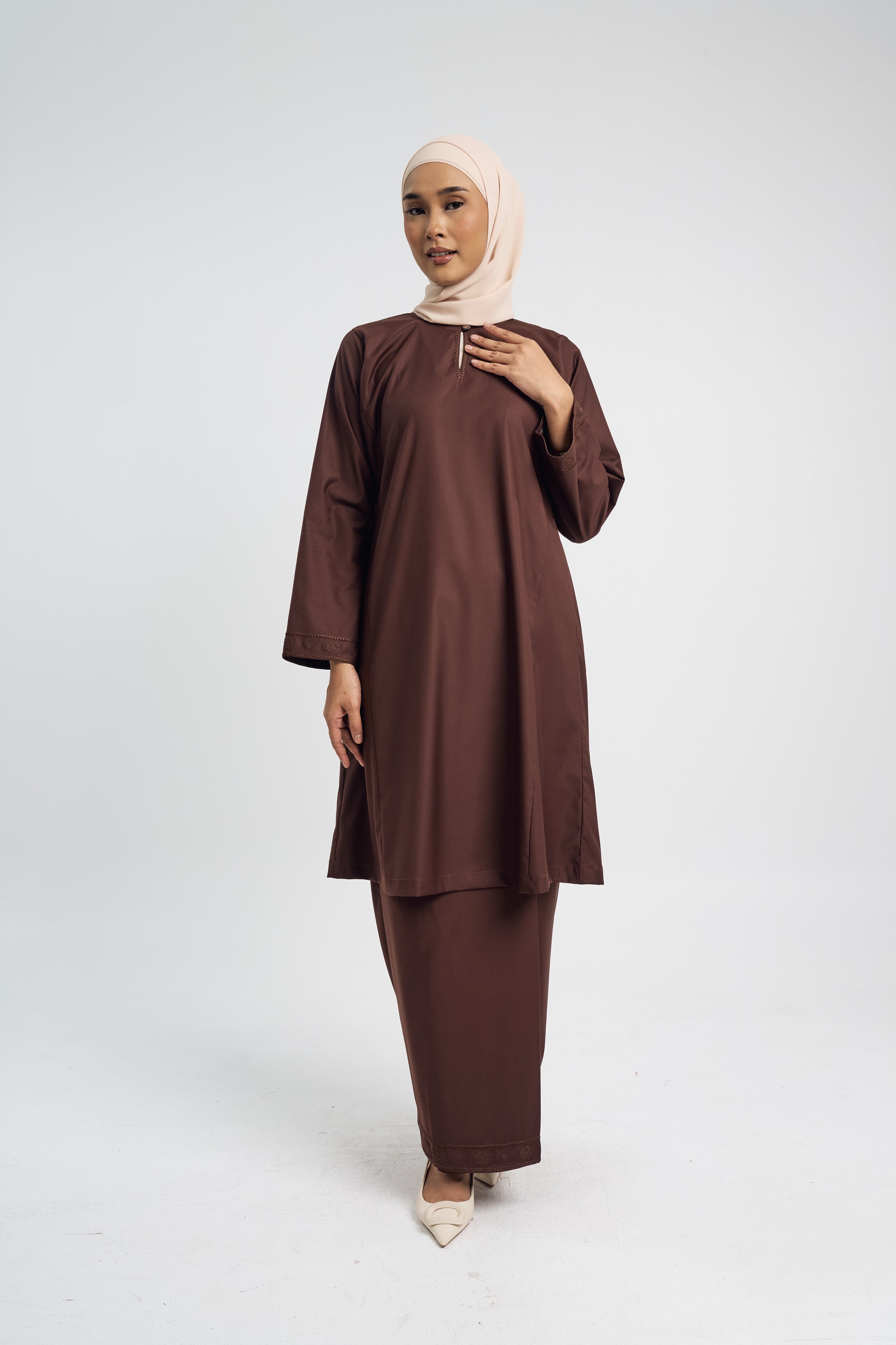 Patawali Baju Kurung Riau - Dark Brown