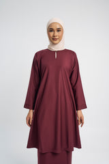 Patawali Baju Kurung Riau - Burgundy Red
