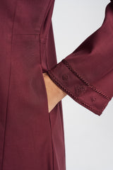 Patawali Baju Kurung Riau - Burgundy Red