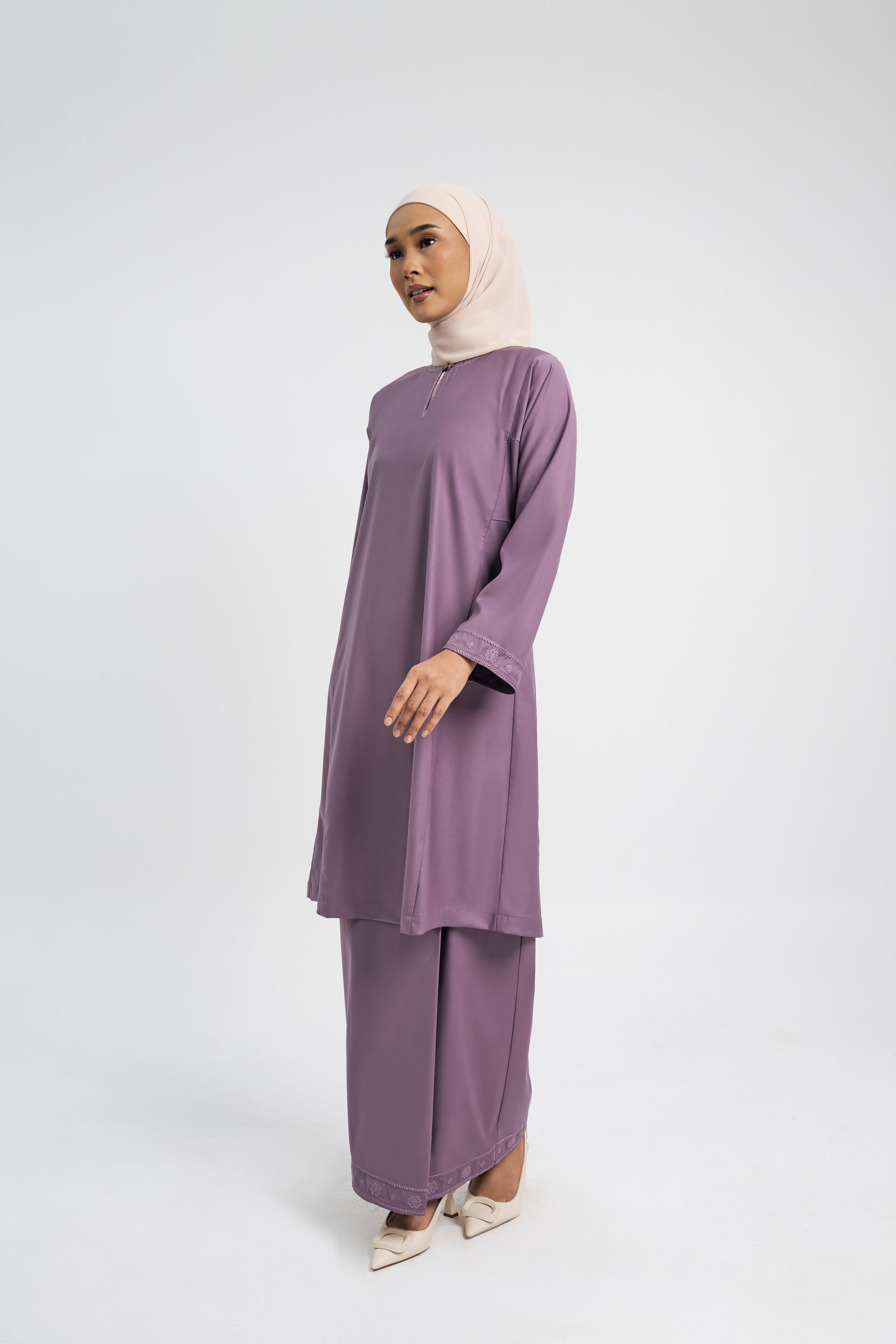 Patawali Baju Kurung Riau - Dusty Lilac