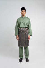 Patawali Classic Fit Baju Melayu Cekak Musang - Grass Green