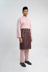Patawali Classic Fit Baju Melayu Cekak Musang - Soft Pink