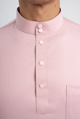 Patawali Classic Fit Baju Melayu Cekak Musang - Soft Pink