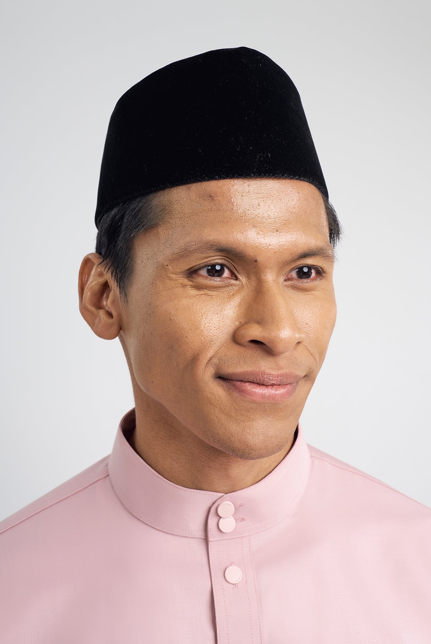 Patawali Classic Fit Baju Melayu Cekak Musang - Soft Pink