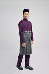Patawali Classic Fit Baju Melayu Cekak Musang - Dark Purple