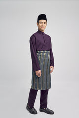 Patawali Classic Fit Baju Melayu Cekak Musang - Dark Purple