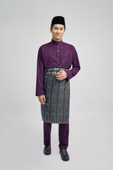 Patawali Classic Fit Baju Melayu Cekak Musang - Dark Purple