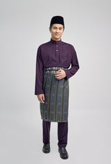 Patawali Classic Fit Baju Melayu Cekak Musang - Dark Purple