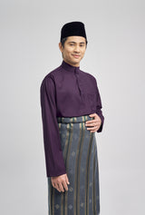 Patawali Classic Fit Baju Melayu Cekak Musang - Dark Purple