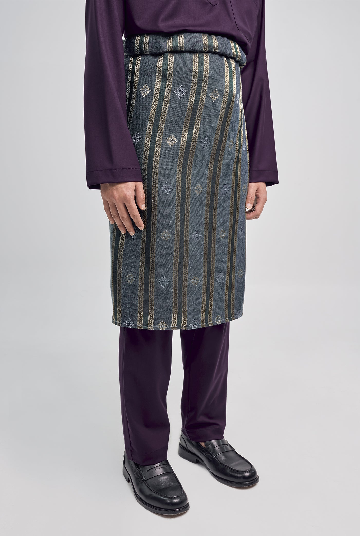 Patawali Classic Fit Baju Melayu Cekak Musang - Dark Purple